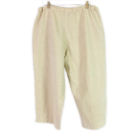 *Last chance!* Vintage Linen Blend Gingham Pants - Picture 2 of 11